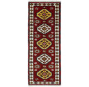 Hand Knotted Antique Kazak Runner Red and Ivory Traditional Tribal Armenian Rug | KZA5