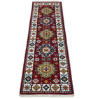 Hand Knotted Antique Kazak Runner Rust and Ivory Traditional Tribal Armenian Rug | KZA7