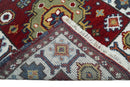 Kazak Wool Runner Hand Knotted Tribal Pattern Rust and Ivory Armenian 2.6x8 Feet