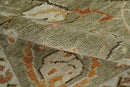 Hand Knotted Wool Area Rug Olive and Ivory Traditional Oushak Persian Vintage Style by The Rug Decor