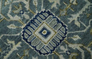 Wool Heriz Serapi Area Rug in Gray Beige and Blue Traditional Hand Knotted Antique by The Rug Decor