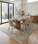 Beige and Ivory Wool Traditional Oushak Area Rug - Hand Knotted
