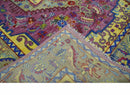 Hand Knotted Beige, Gold and Purple Traditional 9x12 Wool Area Rug by The Rug Decor