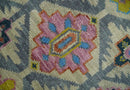 Hand Knotted Beige, Gray and Mustard Oriental 8x10 Wool Area Rug by The Rug Decor