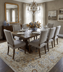 Oushak Hand Knotted Turkish Wool Area Rug - Beige Ivory Gray by The Rug Decor