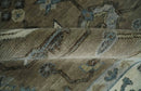 Hand Knotted Beige, Ivory and Silver Oriental Oushak 9x12 Traditional Wool Area Rug by The Rug Decor