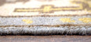Hand Knotted Traditional Blue and Beige Oushak Wool Area Rug