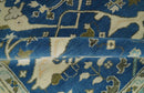 Hand Knotted Blue, Ivory and Olive 6x9 Oriental Oushak wool area rug by The Rug Decor