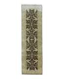 Traditional Oushak Brown and Beige Hand Knotted Wool Area Rug
