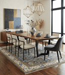 Charcoal And Ivory Wool Area Rug - Hand Knotted Vintage Style