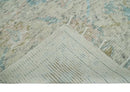 Ivory and Blue Wool Area Rug Contemporary Hand Knotted Artisan Handwoven Premium by The Rug Decor
