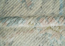 Ivory and Blue Wool Area Rug Contemporary Hand Knotted Artisan Handwoven Premium by The Rug Decor