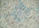 Ivory and Blue Wool Area Rug Contemporary Hand Knotted Artisan Handwoven Premium by The Rug Decor
