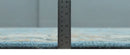 Hand Knotted Custom Made Blue and Ivory Traditional Oushak Wool Rug