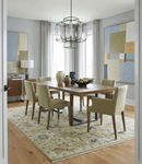 Wool Hand Knotted Turkish Rug - Olive Silver Beige Traditional