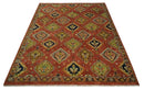Hand Knotted Eclectic Rust and Brown Antique Traditional Multi size wool Area Rug