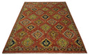 Hand-Knotted Wool Area Rug Rust Brown Black Antique Traditional by The Rug Decor