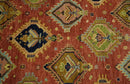 Hand-Knotted Wool Area Rug Rust Brown Black Antique Traditional by The Rug Decor