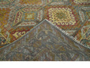Hand Knotted Gold and Charcoal 8x10 Oriental Traditional Wool Area Rug by The Rug Decor