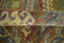Hand Knotted Gold and Charcoal 8x10 Oriental Traditional Wool Area Rug by The Rug Decor