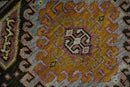 Olive Gold Black Brown Wool Area Rug - Hand-Knotted Oriental