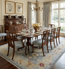 Wool Hand Knotted Oushak Area Rug Silver and Beige Traditional by The Rug Decor