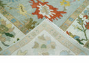 Gray and Ivory Oushak Traditional Area Rug - Hand Knotted Premium Wool by The Rug Decor