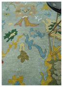 Gray and Ivory Oushak Traditional Area Rug - Hand Knotted Premium Wool by The Rug Decor