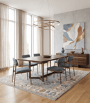 Gray and Ivory Hand Knotted Wool Area Rug - Traditional Oushak