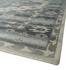Hand Knotted Gray, Beige and Charcoal Traditional Heriz Serapi Multi size Wool Area Rug, Kids, Living Room and Bedroom Rug