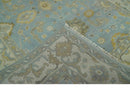 Hand Knotted Gray, Ivory and Mustard 6x8.8 Traditional Oriental Oushak wool rug by The Rug Decor
