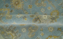 Hand Knotted Gray, Ivory and Mustard 6x8.8 Traditional Oriental Oushak wool rug by The Rug Decor