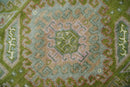 Hand Knotted Green, Ivory and Silver Oriental Traditional Multi Size Wool Area Rug