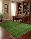 Hand Knotted Green Overdyed Traditional Oushak Design 9x12 Wool Area Rug