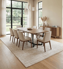 Hand Knotted Recycled Silk Area Rug Ivory Beige Modern Abstract 8x10 9x12 10x14