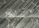 Hand Knotted Ivory and Charcoal Traditional Abstract Natural Wool Custom Made Area Rug, Kids, Living Room and Bedroom Rug