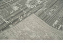 Hand Knotted Ivory and Charcoal Traditional Abstract Natural Wool Custom Made Area Rug, Kids, Living Room and Bedroom Rug
