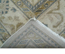 Hand Knotted Ivory And Gray Traditional Oushak Design 8x10 Wool Rug by The Rug Decor