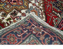Hand Knotted Ivory, Brown and Blue 4x6 Traditional Antique Style Wool Area Rug by The Rug Decor