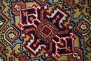 Hand Knotted Ivory, Brown and Blue 4x6 Traditional Antique Style Wool Area Rug by The Rug Decor