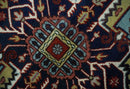 Hand Knotted Ivory, Brown and Blue 9x12 Traditional Antique Syle Wool Area Rug by The Rug Decor