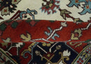Hand Knotted Ivory, Brown and Blue 9x12 Traditional Antique Syle Wool Area Rug by The Rug Decor