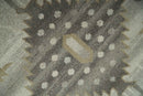 Hand Knotted Ivory, Charcoal and Beige Traditional Floral Multi Size Wool Area Rug