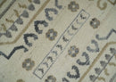 Hand Knotted Ivory, Gray and Beige Traditional Medallion Natural Wool Custom Made Area Rug, Kids, Living Room and Bedroom Rug