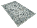Hand Knotted Blended Wool Traditional Area Rug Multiple Sizes Ivory Silver Beige by The Rug Decor