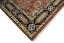 Rust and Black Kazak Medallion Hand Knotted Traditional Wool Area Rug by The Rug Decor