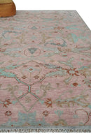 Hand Knotted Light Pink Oriental Oushak 9x12 Traditional Wool Area Rug, Living Room and Bedroom Rug by The Rug Decor