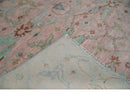 Hand Knotted Light Pink Oriental Oushak 9x12 Traditional Wool Area Rug, Living Room and Bedroom Rug by The Rug Decor