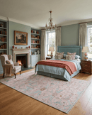 Hand Knotted Light Pink Oriental Oushak 9x12 Traditional Wool Area Rug, Living Room and Bedroom Rug