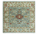 Hand Knotted Wool Area Rug Charcoal Red Beige Traditional Style by The Rug Decor